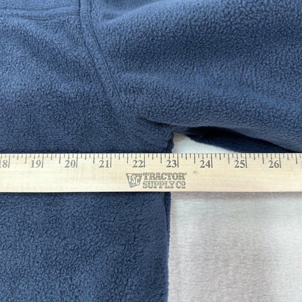 CAT Active Work Jacket Mens Medium Navy Blue Hooded Fleece Quilted Lined Durable - Picture 14 of 15